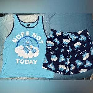CARE BEARS BEDTIME BEAR 2PC SET—TANK TOP& SHORTS XL